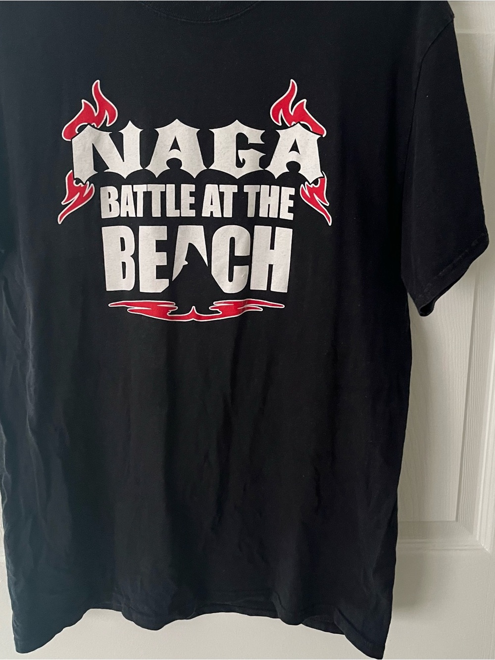 NAGA Grappling BJJ MMA "2018 Battle at the Beach" Men’s T-Shirt Size Large